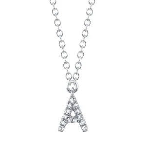 0.04CT DIAMOND NECKLACE - INITIAL A