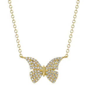 0.15CT DIAMOND BUTTERFLY NECKLACE