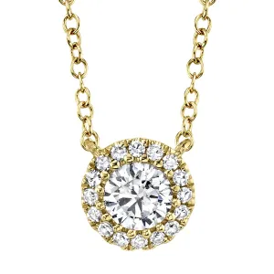 0.20CT-CTR(ROUND) 0.05CT-SIDE DIAMOND NECKLACE