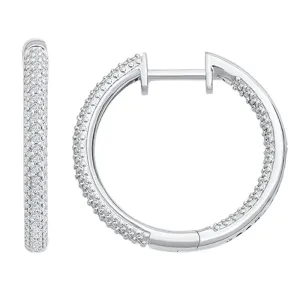 0.26CT Diamond Inside-out Hoop Earrings (EA3175AD)