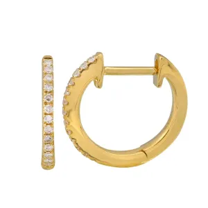 12mm Diamond Hoop Earrings