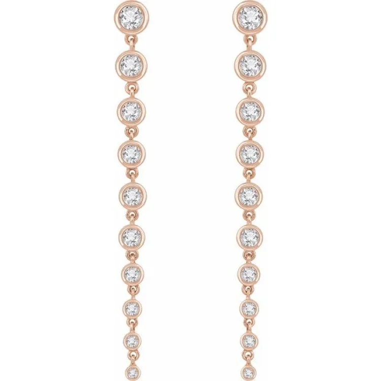 14K Rose 2 CTW Lab-Grown Diamond Earrings