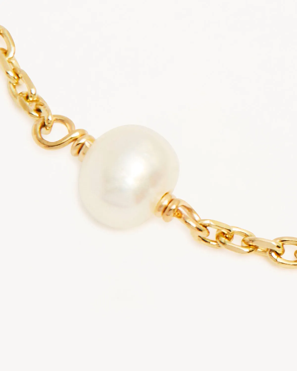 14k Solid Gold Serene Pearl Bracelet