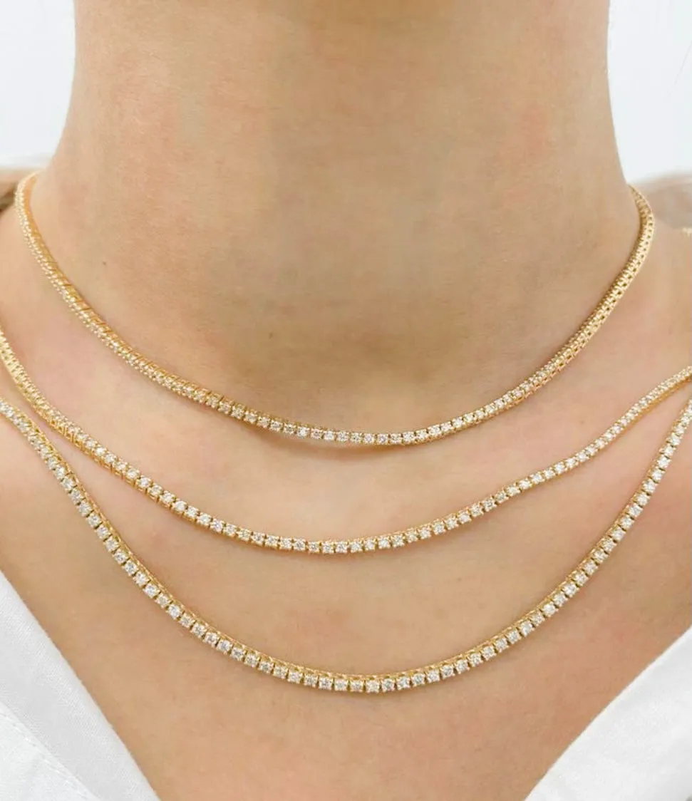 14k Tennis Necklace-SS