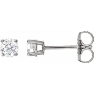 14K White 1/3 CTW Natural Diamond Stud Earrings