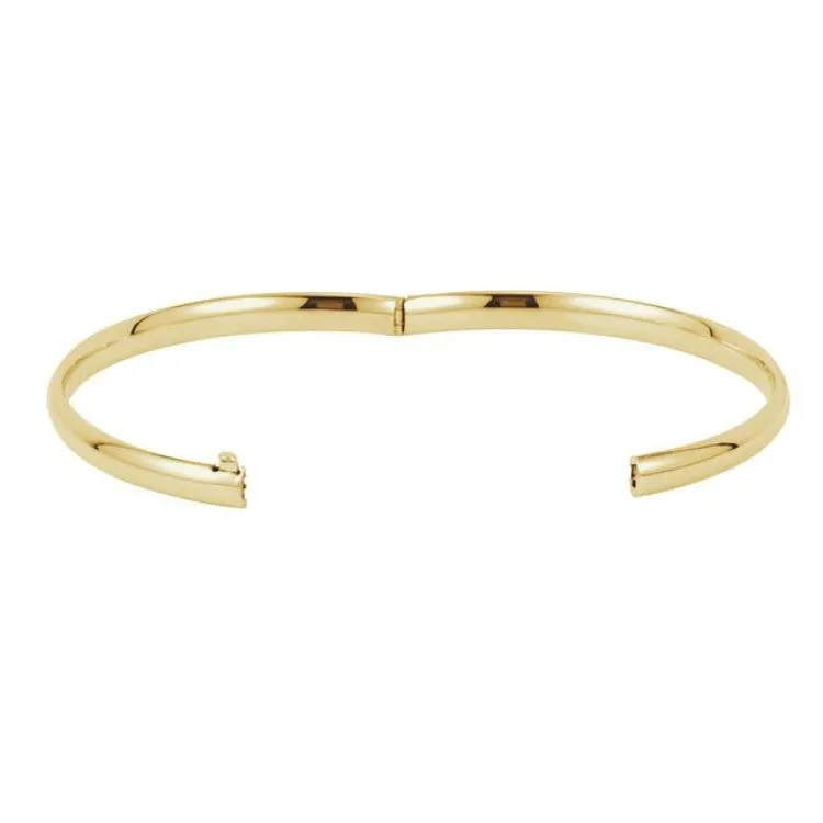 14K Yellow 4.75 mm Hinged Bangle 7" Bracelet