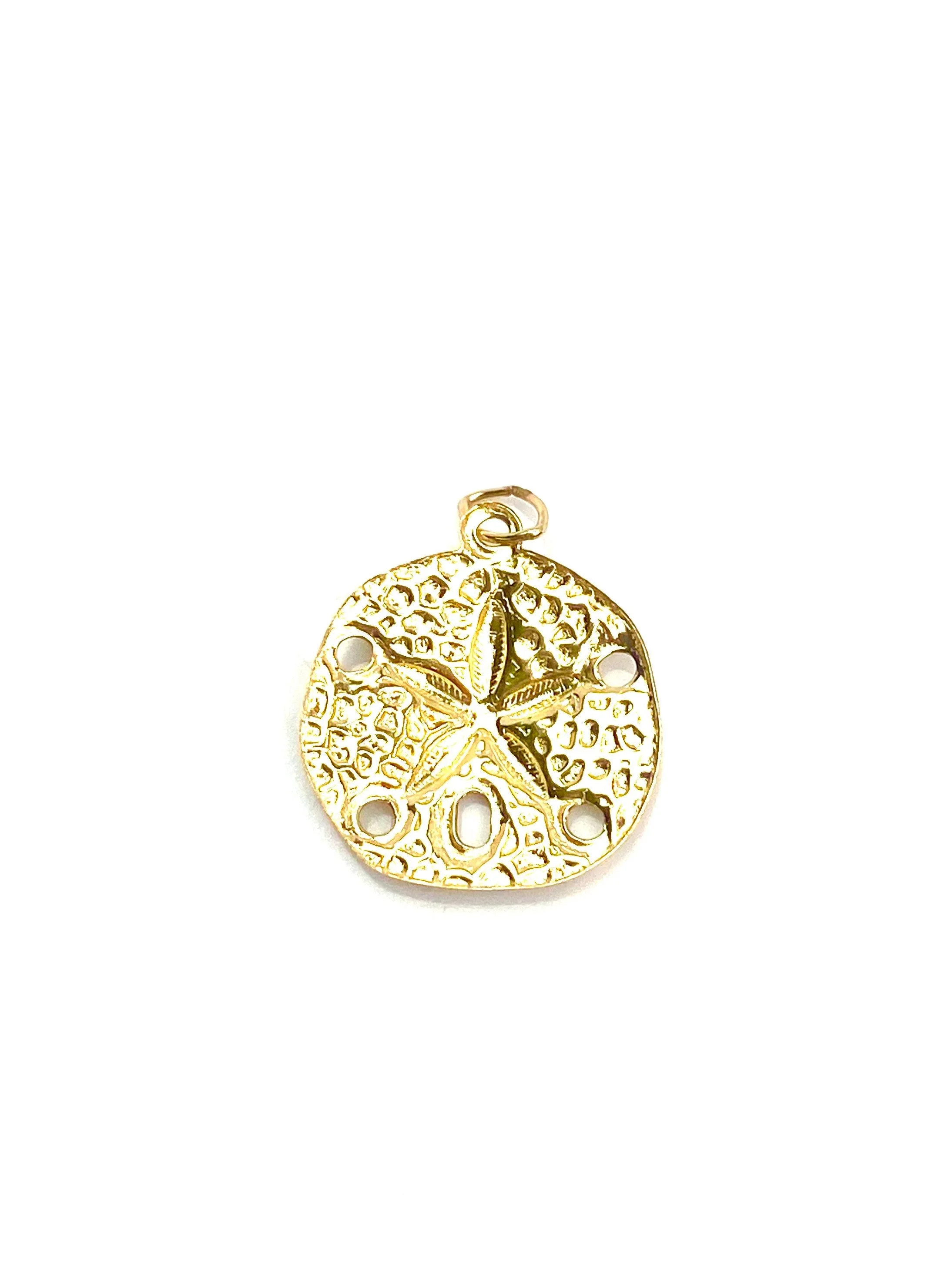 14KGF Circle Flower Pendant, Sku#743-C