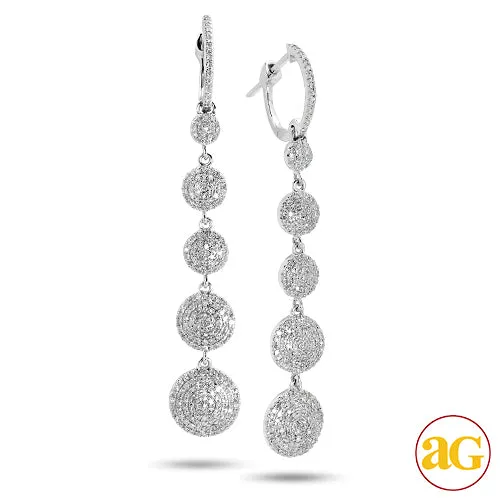 14KW 0.85CTW DIAMOND DANGLING EARRINGS