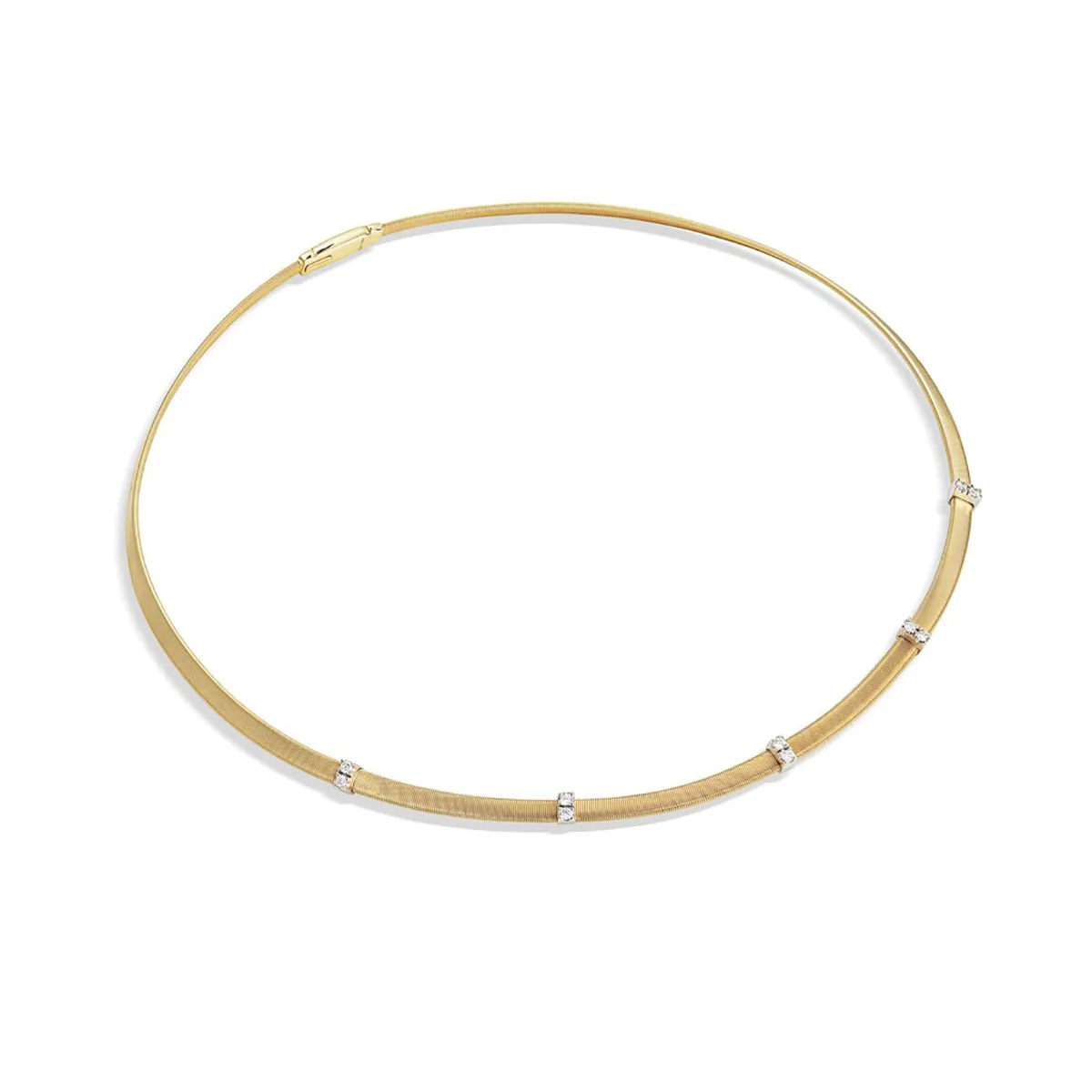 18K Yellow Gold and Diamond 5 Station Collar