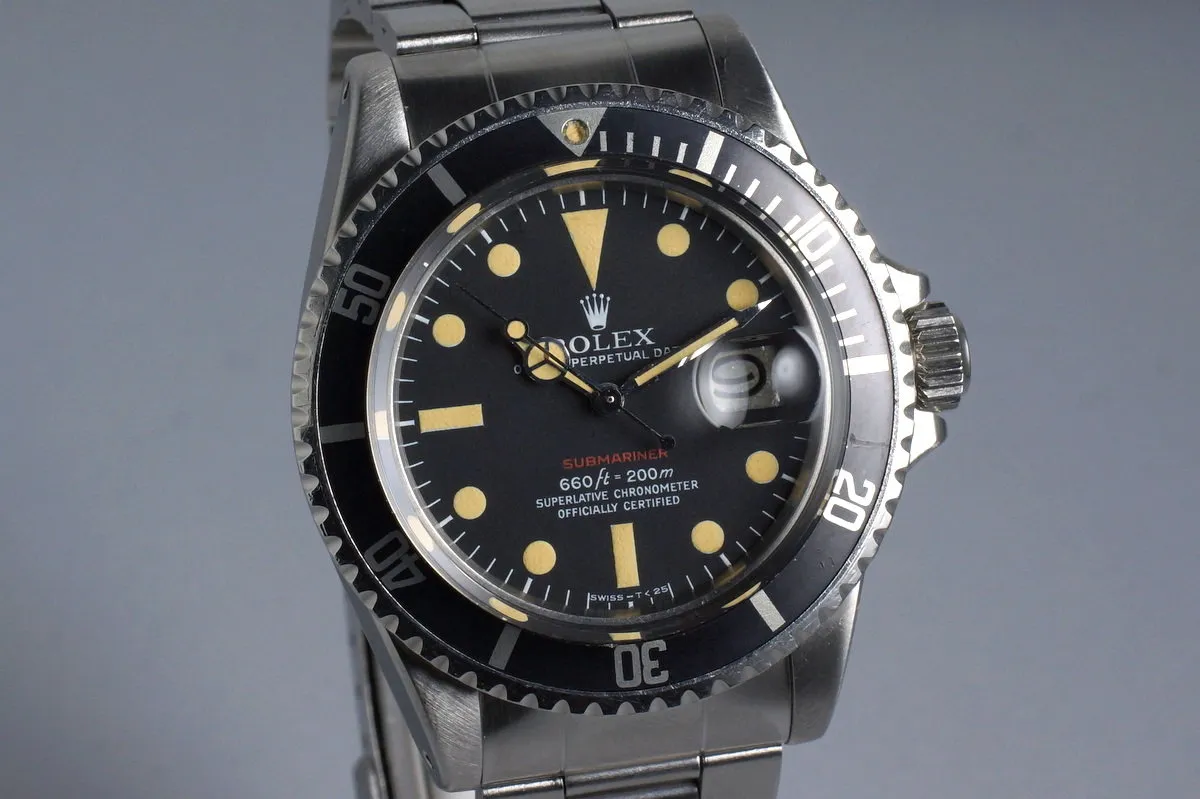 1971 Rolex Red Submariner 1680 Mark V Dial