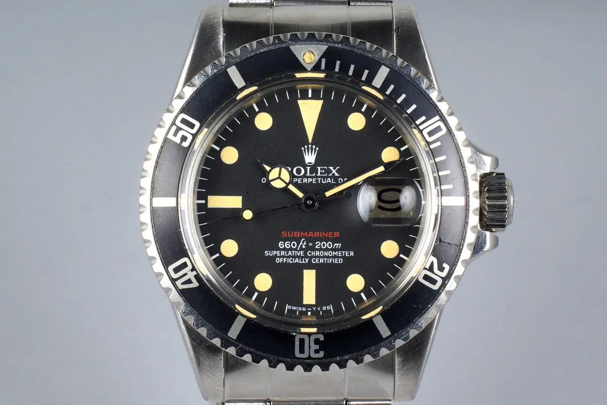 1971 Rolex Red Submariner 1680 Mark V Dial