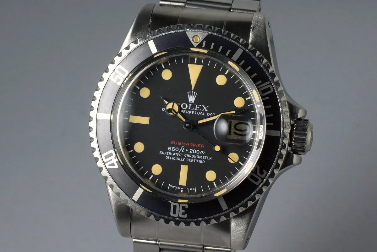 1971 Rolex Red Submariner 1680 Mark V Dial