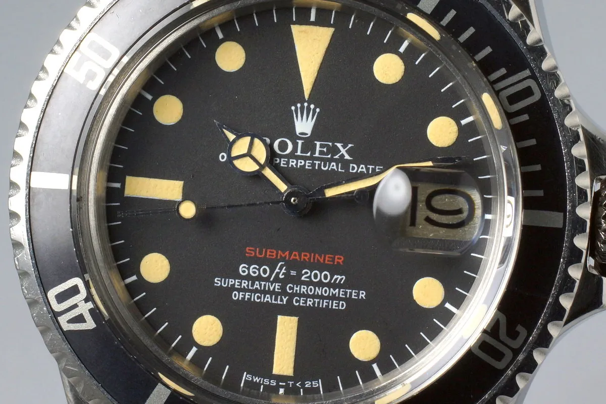 1971 Rolex Red Submariner 1680 Mark V Dial