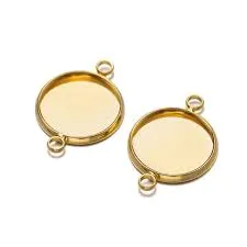 1cm Gold Bracelet Base - Set of 2