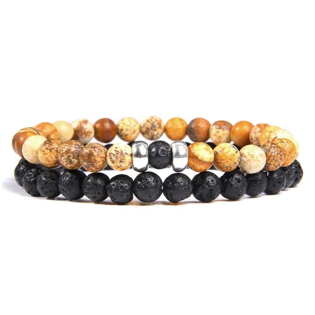 2 layers wood beads Bracelets