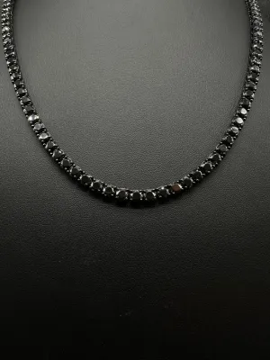 5mm Black Moissanite Tennis Chain