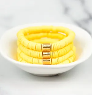 6.5" Yellow Heishi Bracelet