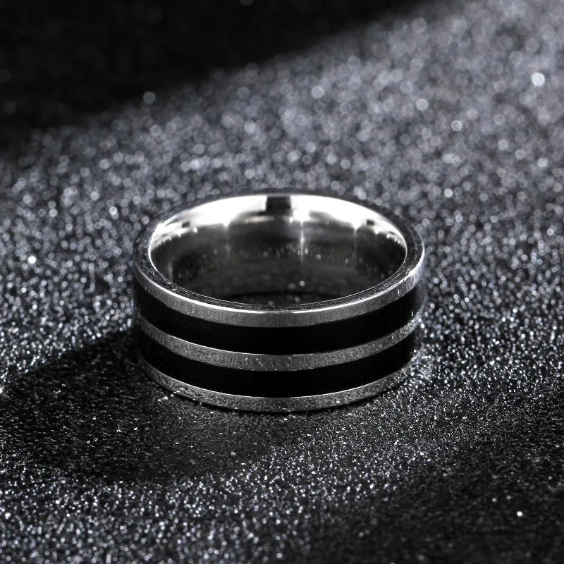 8mm Inner Ball & Outer Flat Double Ring - Stainless Steel