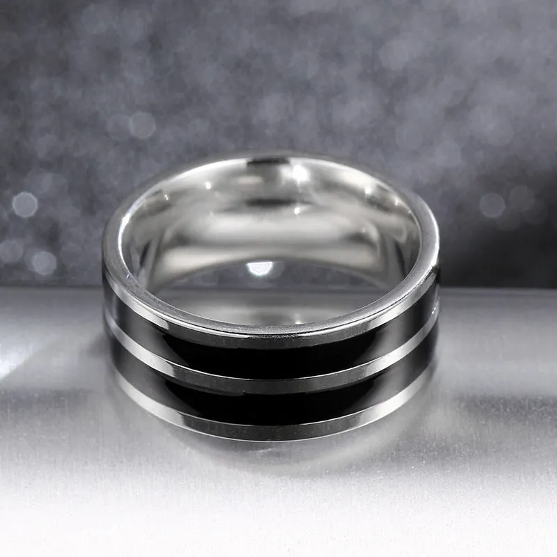 8mm Inner Ball & Outer Flat Double Ring - Stainless Steel