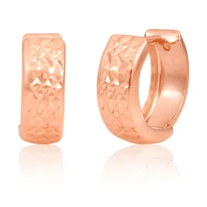 9ct Rose Gold 10mm Huggie Earrings