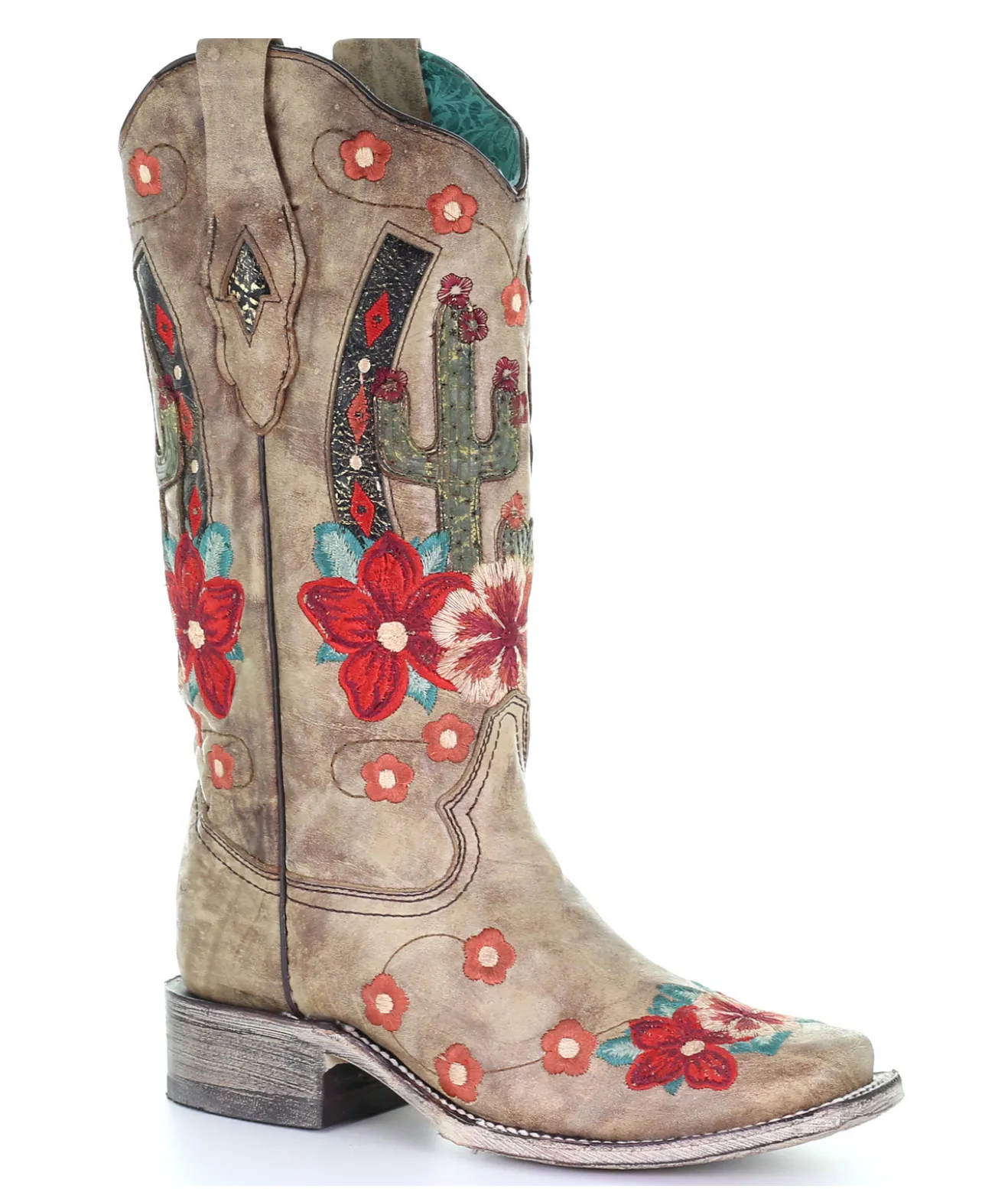 A3769 - Corral Women's Boot - Cactus Overlay