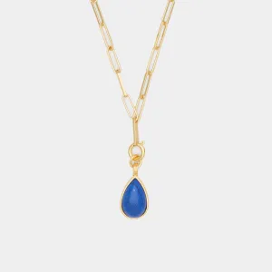 Ada charm with Lapiz Lazuli on Cairo Chain