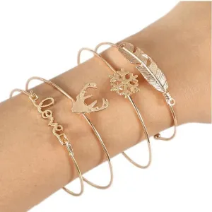 Alluring Deer Bracelet Set of 4