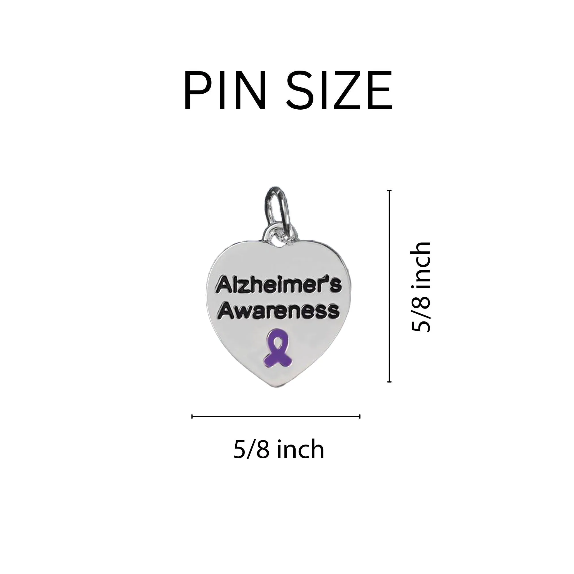 Alzheimer's Awareness Heart Charm Leather Cord Bracelets