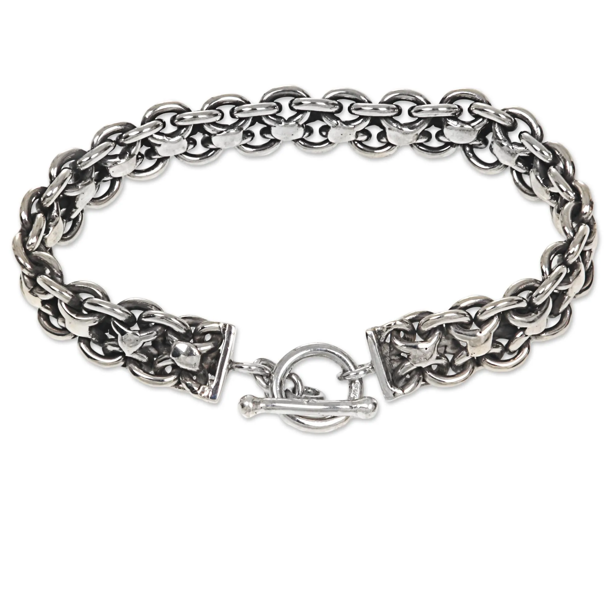 Ancient History Sterling Silver Link Bracelet