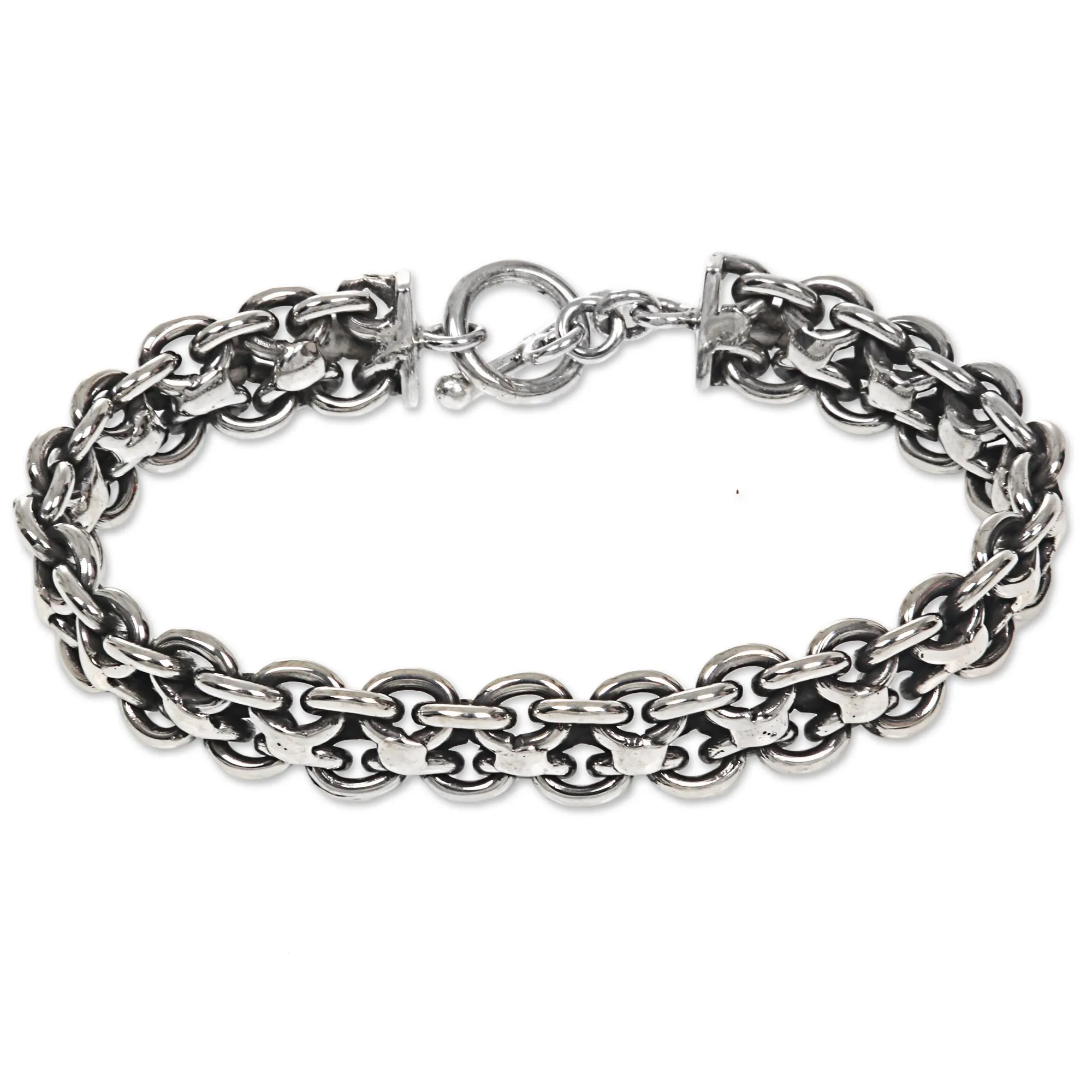 Ancient History Sterling Silver Link Bracelet