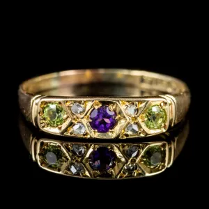 Antique Edwardian 18Ct Gold Suffragette Ring Circa 1915