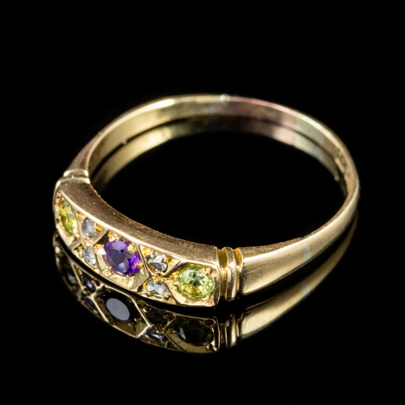 Antique Edwardian 18Ct Gold Suffragette Ring Circa 1915