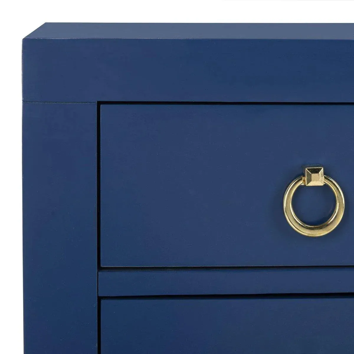 Asian Style 3 Drawer Chest in Blue