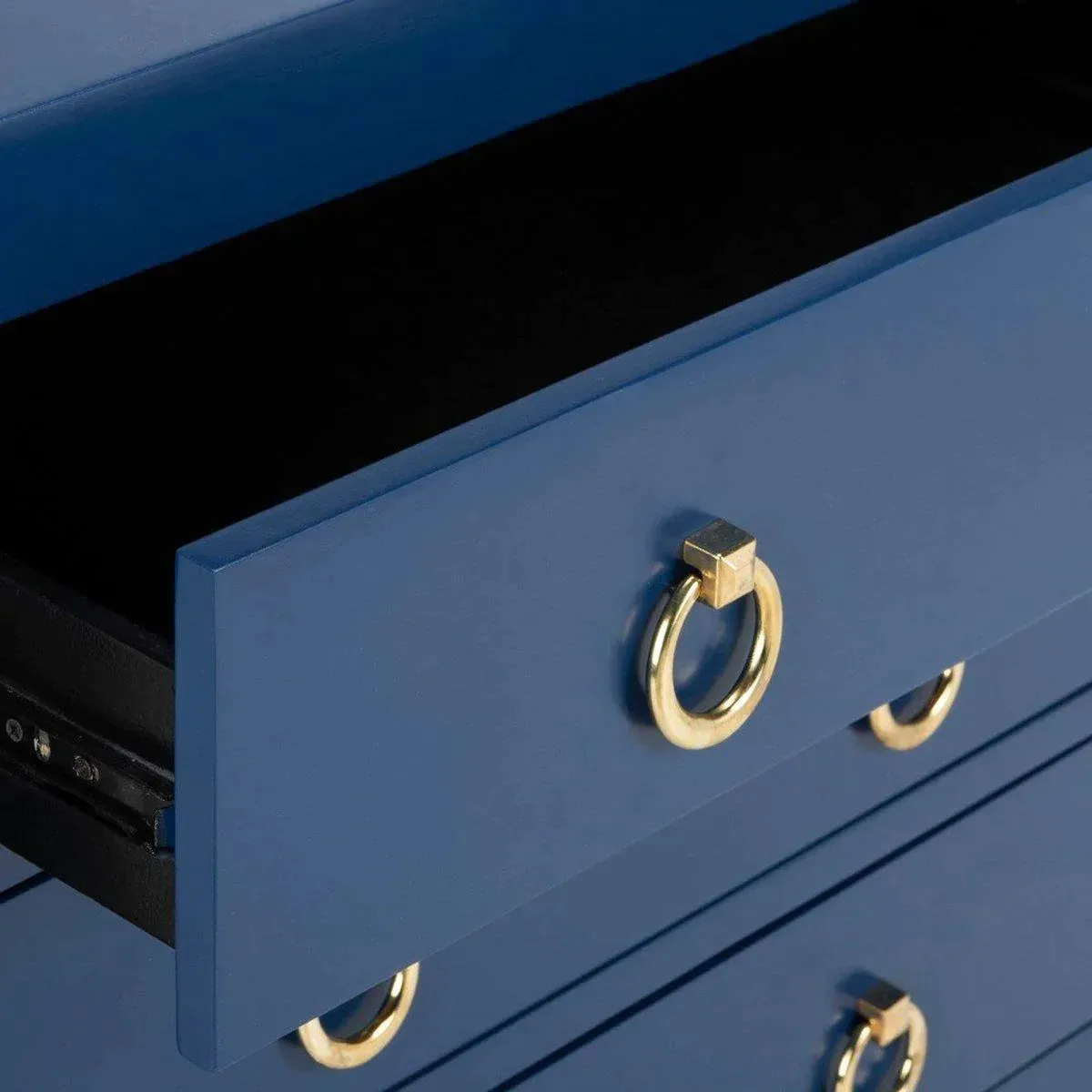 Asian Style 3 Drawer Chest in Blue