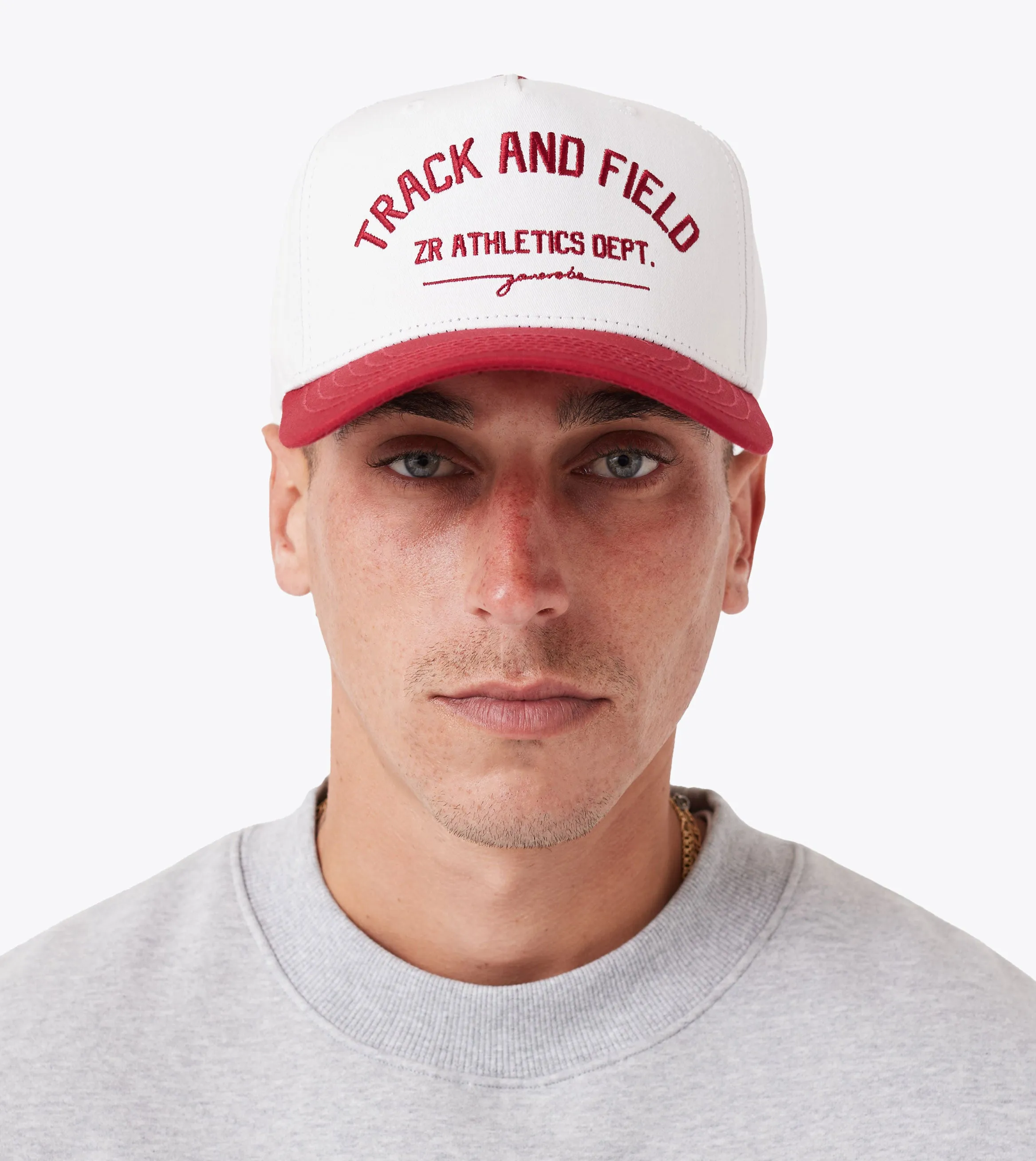 Ath. Snapback Vintage White/Cherry