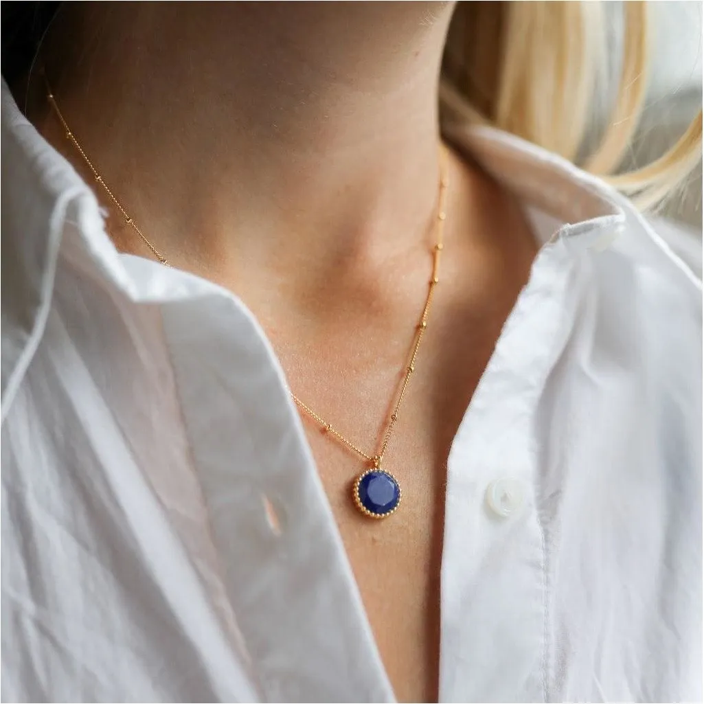 Barcelona September Lapis Lazuli Birthstone Necklace