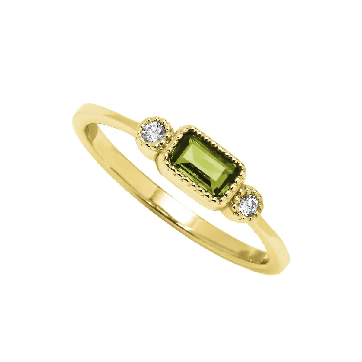 Birthstone Ring - Baguette Center