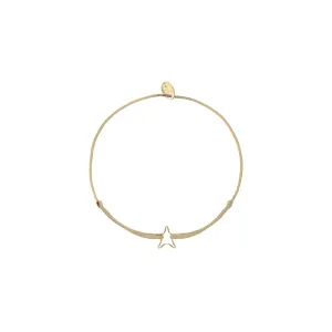 Bracelet Cordon Etoile Creuse Beige