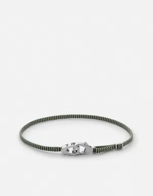 Caden Pull Bracelet, Sterling Silver/Green