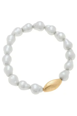 Canvas Bentley Baroque Pearl Stretch Bracelet