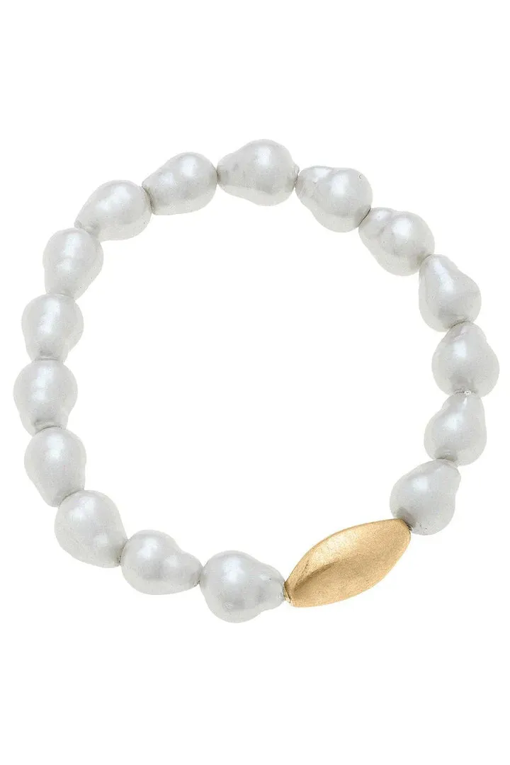 Canvas Bentley Baroque Pearl Stretch Bracelet