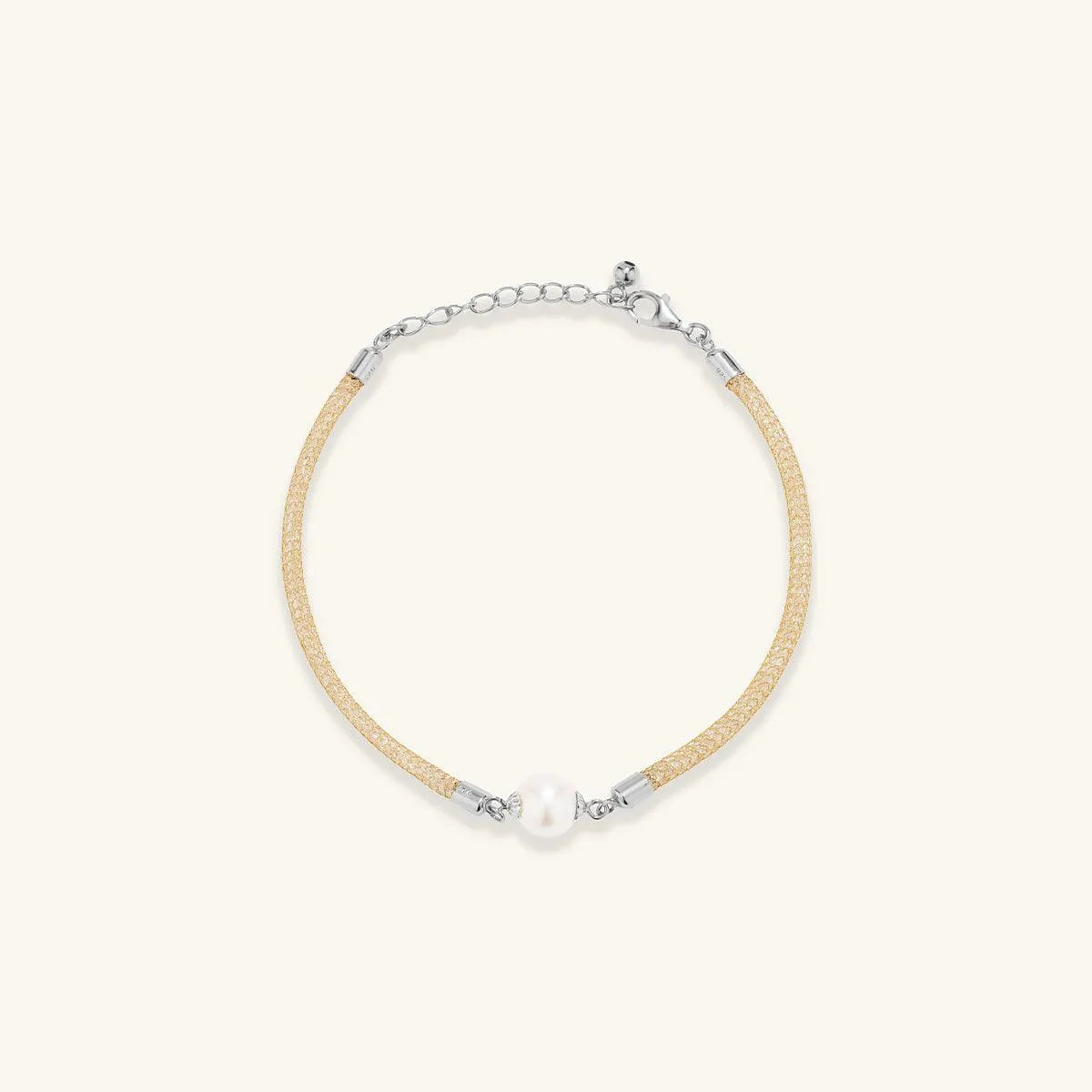 Charming Pearl Crystal Bracelet Off-White