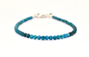 Chrysocolla Micro Cut Bead Bracelet