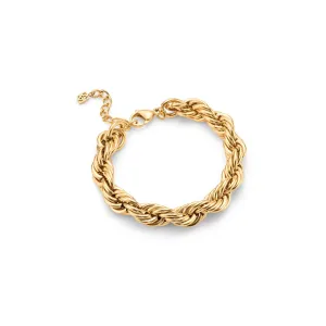 Chunky Rope Chain Bracelet (Gold)