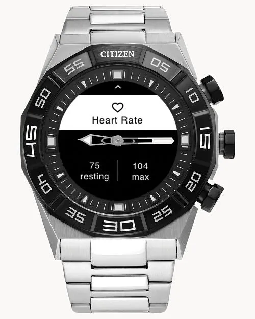 Citizen Smart Hybrid Black Dial Stainless Steel Bracelet Watch JX2006-52E