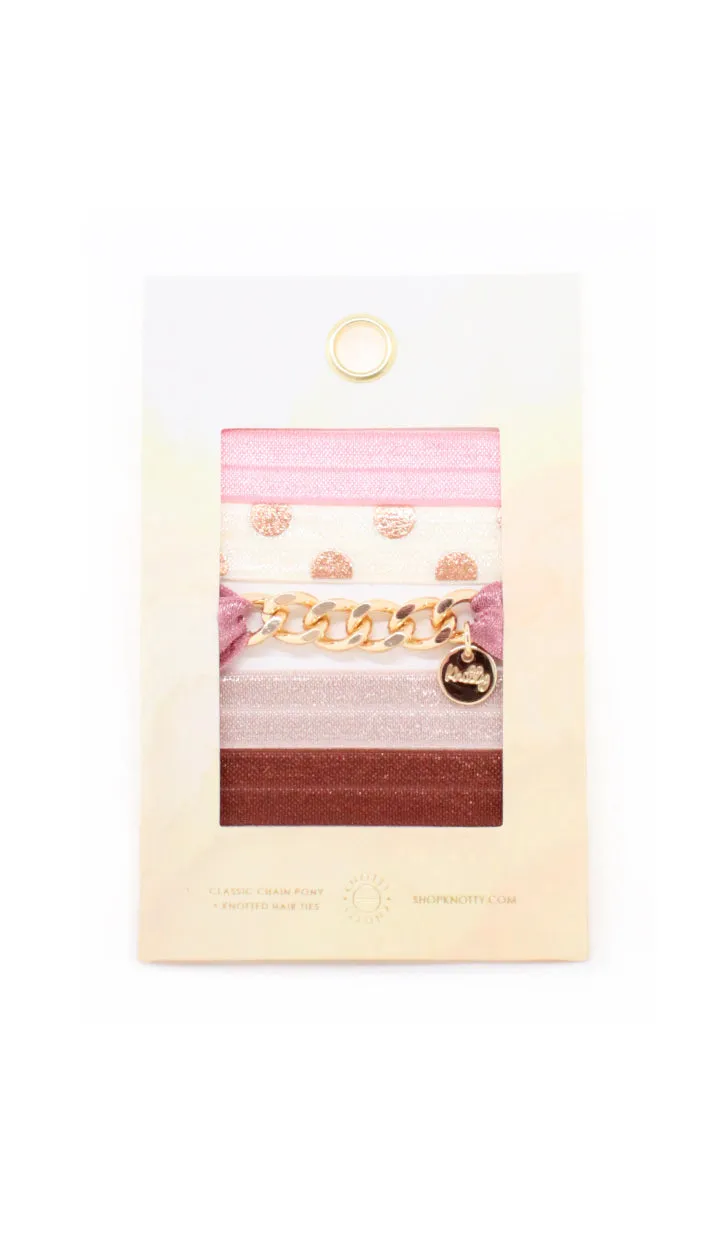 Classic Chain Hair Tie Envelope | Blush