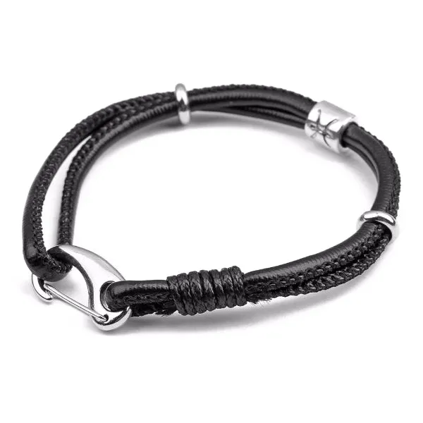 Classy Men Libra Leather Bracelet