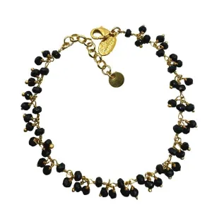 Cluster Vermeil Bracelet: Black Spinel (BGCL77X)