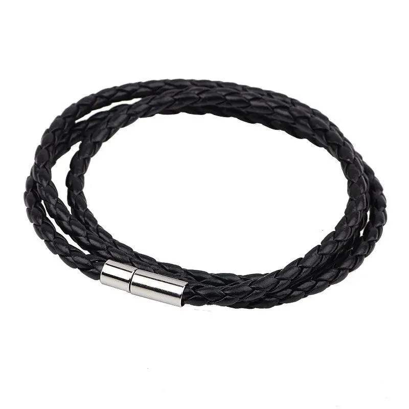 Colorful Fashion PU Braided Leather Bracelet - Vegan leather - Imported