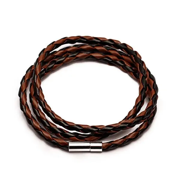 Colorful Fashion PU Braided Leather Bracelet - Vegan leather - Imported